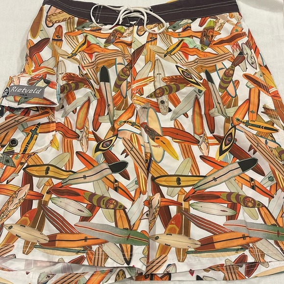 B0853 Vintage Rietveld Shorts made in USA. Size 34. Beautiful board shorts! - Picture 1 of 11